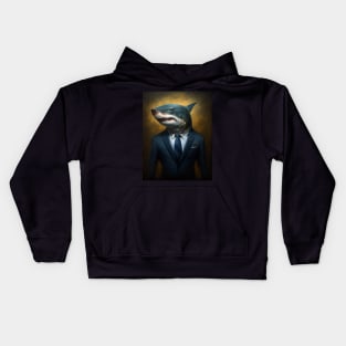 Royal Portrait of a Shark Kids Hoodie